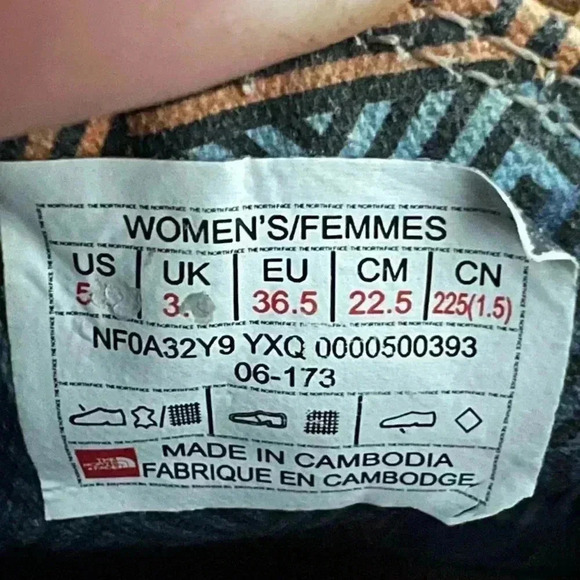 The North Face Bridgeton Women's Brown/Tan Leather Zip Ankle Boots Size 5 - Picture 7 of 9